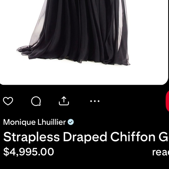 Never Worn Strapless Chiffon Prom/Evening Gown Size 10 - Picture 10 of 10